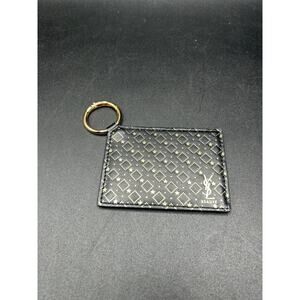 Yves Saint Laurent YSL Beaute Black and Gold Keychain Wallet Mirror